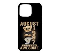 August 1997 29th Birthday 2026 Women 29 years Teddy Bear Case for iPhone 15 Pro Max