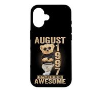 August 1997 29th Birthday 2026 Women 29 years Teddy Bear Case for iPhone 16