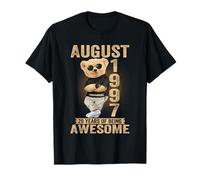 August 1997 29th Birthday 2026 Women 29 Years Teddy Bear T-Shirt