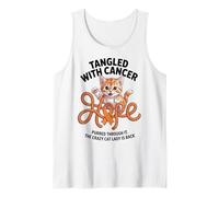 August Appendix Cancer Awareness Orange Ribbon Cat Hope Tank Top
