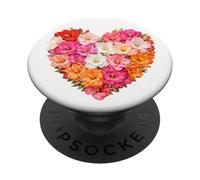 August Birth Flower Gladiolus Heart PopSockets Adhesive PopGrip