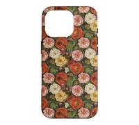 August Birth Flowers Poppies Gladioli Case for iPhone 16 Pro