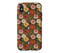 August Birth Flowers Poppies Gladioli Case for iPhone X/XS