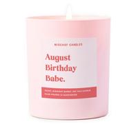 August Birthday Gift Funny Gift Pink Candle August Birthday Babe - Scent: Secret Beach Club