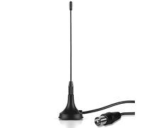 August DTA180 Mini Indoor Freeview HD TV Aerial with Magnetic Base | Antenna for DVB-T2, TV Tuners, Portable TVs, Set Top Boxes, 1.5m Coaxial Cable, Outdoor Aerial for Caravan, Motorhome, Black