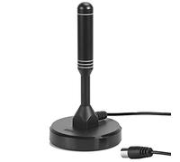 August DTA240B Portable Indoor TV Aerial With Magnetic Base & High Gain | Digital Antenna for DVB-T/T2, TV Tuners, TVs & Set Top Boxes, Outdoor Aerial for Car/Truck/Caravan, Home & Camping, Black