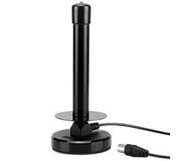 August DTA250 Portable Indoor TV Aerial With Magnetic Base | Freeview HD TV Antenna for TV Tuner, Portable TVs, DAB Radio & Set Top Box, Digital Aerial for Car, Camping, Caravan, Black