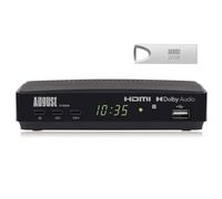 August DVB400 Freeview HD Recorder - HDMI 1080p Set-Top Box Receiver with EPG, Pause, Rewind, Timeshift, USB Recording, Multimedia Player, SCART Output, Require TV Aerial, Not Compatible Freesat