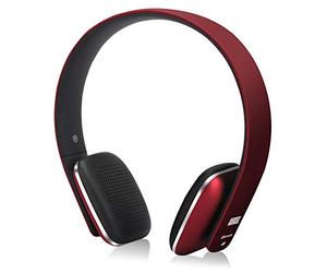 August EP636 On-Ear Wireless Headphone with Microphone - Bluetooth 5.3, NFC Connect, Adjustable Headband, Hands-Free, 15 Hours Playback, Type-C Charging - Headset for PC, Phone, Teams, Zoom - Red