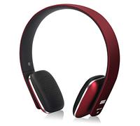 August EP636R Bluetooth 5.3 Wireless On-Ear Headphone with NFC & Microphone | Hands-Free Calling, Stereo Sound with Noise Cancellation, Adjustable Headband, 15H Playback, Lightweight, USB-C - Red