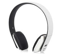 August EP636W Bluetooth 5.3 Wireless On-Ear Headphone with NFC & Microphone | Hands-Free Calling, Stereo Sound with Noise Cancellation, Adjustable Headband, 15H Playback, Lightweight, USB-C - White