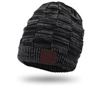 August EPA25D Wireless Bluetooth Beanie Hat - Winter Warm Music Knit Cap with Stereo Headphones & Mic, 20H Playtime, Washable, Unisex for Men & Women, Running, Cycling, Outdoor Sports, Travel - Mix
