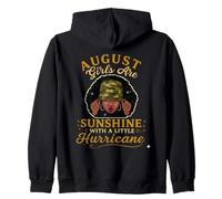August Girls Are Sunshine With A Little Hurricane Zip Hoodie