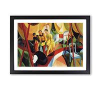 August Macke Circus Framed Print | A2 Oak Framed Wall Art | Ready to Hang | Modern Nature Picture | Living Room Bedroom Lounge Office