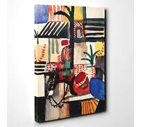 August Macke Man with a Donkey Canvas Print | Gallery Wrapped 30mm Frame Wall Art | 30x20 inches | Ready to Hang | Modern People Picture | Living Room Bedroom Lounge Office