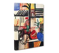 August Macke Man With A Donkey Classic Painting Canvas Wall Art Print Ready to Hang, Framed Picture for Living Room Bedroom Home Office Décor, 20x14 Inch (50x35 cm)