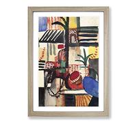 August Macke Man with a Donkey Framed Print | A2 Oak Framed Wall Art | Ready to Hang | Modern Animal Picture | Living Room Bedroom Lounge Office