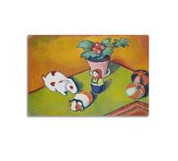 August Macke Painter Works (Little Walter's Toys) Art Posters Canvas And Wall Art Picture Print Modern Family Bedroom Decors 20x30inch(50x75cm)