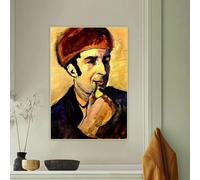 August Macke "Portrait of Franz Marc" Classical Canvas Prints Painting Artwork Picture Backdrop Decor Home Decoration(80x110cm/Frameless)