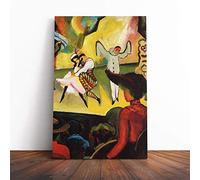 August Macke Russian Ballet Canvas Print | Gallery Wrapped 30mm Frame Wall Art | 30x20 inches | Ready to Hang | Modern Picture | Living Room Bedroom Lounge Office