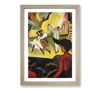 August Macke Russian Ballet Framed Print | A2 Oak Framed Wall Art | Ready to Hang | Modern Nature Picture | Living Room Bedroom Lounge Office