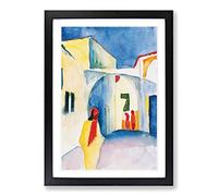 August Macke View into a Lane Vol.2 Framed Print | A2 Oak Framed Wall Art | Ready to Hang | Modern Nature Picture | Living Room Bedroom Lounge Office