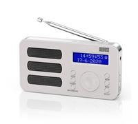 August Mb225 White Portable Dab+ Fm Radio Telescopic Antenna Quick-Access Presets