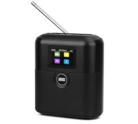 August MB330 Portable DAB & DAB+ Radio with FM - Rechargeable Digital Radio with Bluetooth, 60 Station Presets, RDS, Dual Alarm Clock with Snooze & Sleep Timer, Aux In & Out, LCD Display - Black