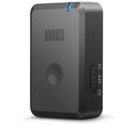 Bluetooth Transmitter Receiver 3.5mm AUX - August MR260 - Rechargeable Wireless Audio Adapter for Car, TV, Headphones, Hifi With Low Latency Connection for Up To 13 Hours Battery Life - Black
