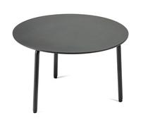 August Outdoor Round Side Table Black L