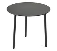 August Outdoor Round Side Table Black S