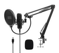 August REC100 USB Condenser Microphone with Boom Arm