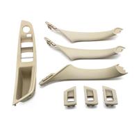 AUGUST SNOW Car Exterior Door Handles LHD Car Inner Passenger Door Panel Handle Pull Trim Cover for F10 F11 F18 520 523 525 528 51417225865(LHD Oyster 7pcs)