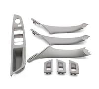 AUGUST SNOW Car Exterior Door Handles LHD Car Inner Passenger Door Panel Handle Pull Trim Cover for F10 F11 F18 520 523 525 528 51417225865(LHD Gray 7pcs)