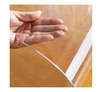 AUGUST SNOW Table Cloth Protector Crystal Vinyl Tablecloth Clear Desk Pad Protector Easy To Clear 1.5mm Clear Desk Mat Waterproof Plastic Table Cover Tablecloth(70cmx150cm)