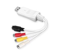 August VGB300 USB Video Grabber with RCA & S-Video Input for Windows&macOS | USB 2.0 Video Capture Card Plug&Play, Transfer VHS/VCR/Hi8/8mm/MiniDV& Camcorder Tapes to PC, Video Adapter for Xbox/360/PS3