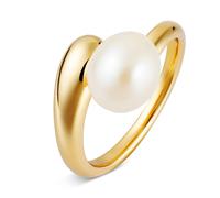 August Woods Gold Adjustable Freshwater Pearl Teardrop Ring - Gold