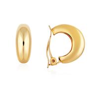 August Woods Gold Chunky Hoop Clip On Earrings - Gold