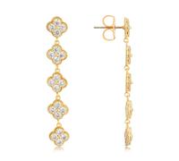 August Woods Gold Drop CZ Clover Earrings - Gold