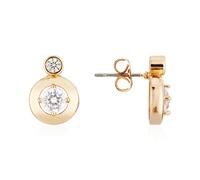 August Woods Gold Puffy Bezel CZ Stud Earrings - Gold