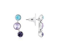 August Woods Silver Cosmic Jewel Purple Blue Drop Earrings - Silver