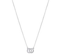 August Woods Silver Crystal Link Circle Necklace - Silver