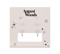 August Woods Silver Pavé 3 Earring Set - Silver