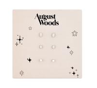 August Woods Silver Petite Pavé 3 Stud Earring Set - Silver