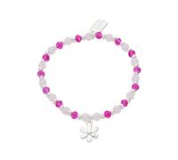 August Woods Silver Rose Bead Flower Bracelet - Silver