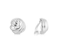 August Woods Silver Swirl Clip On Earrings - Silver