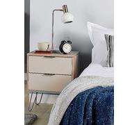 Augusta 2 Drawer Bedside Cabinet Grey