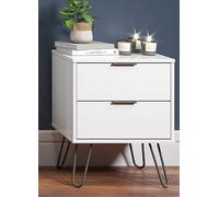 Augusta 2 Drawer Bedside Cabinet Grey