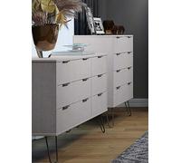 Augusta 3+3 Drawer Wide Chest Grey