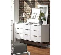 Augusta 3+3 Drawer Wide Chest Grey